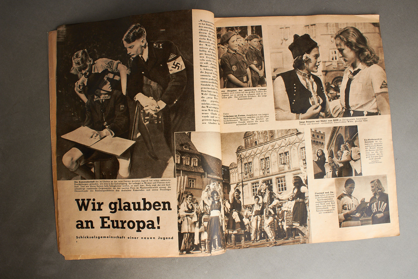 WW2 Tysk "Die Woche" Blad. Illustrativ SA Forside. Original.