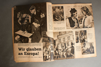 WW2 Tysk "Die Woche" Blad. Illustrativ SA Forside. Original.