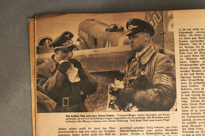 WW2 Tysk "Die Woche" Blad. Illustrativ SA Forside. Original.