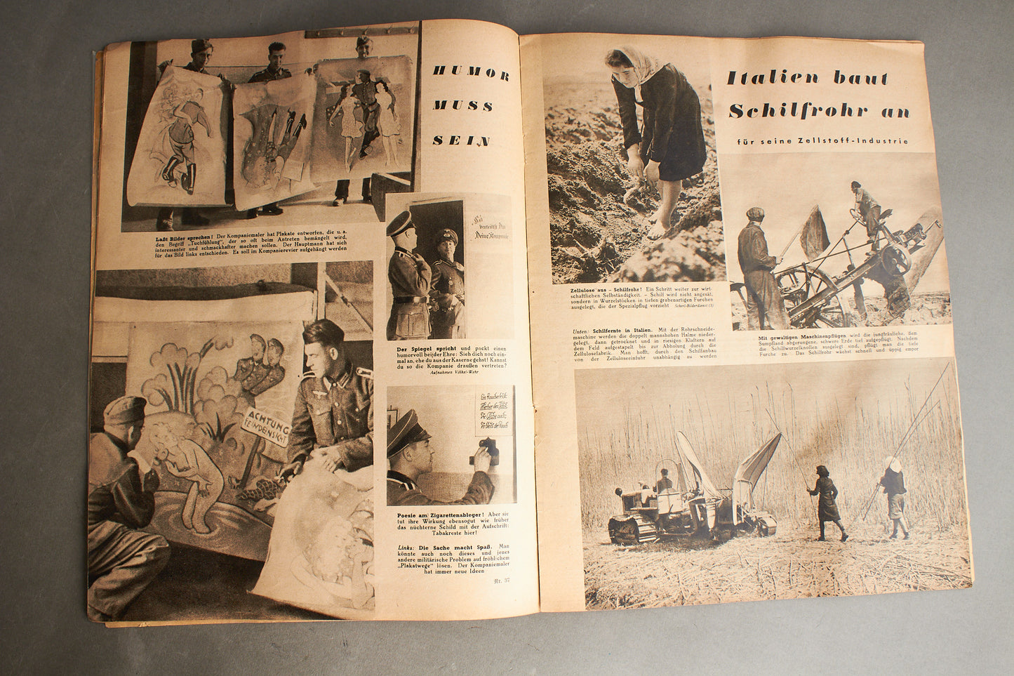 WW2 Tysk "Die Woche" Blad. Illustrativ SA Forside. Original.