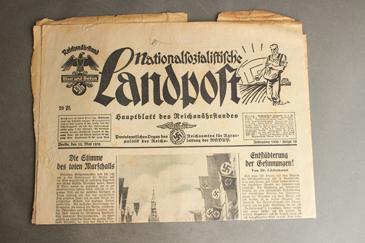 WW2 Tysk NSDAP Avis. Original.