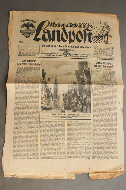 WW2 Tysk NSDAP Avis. Original.
