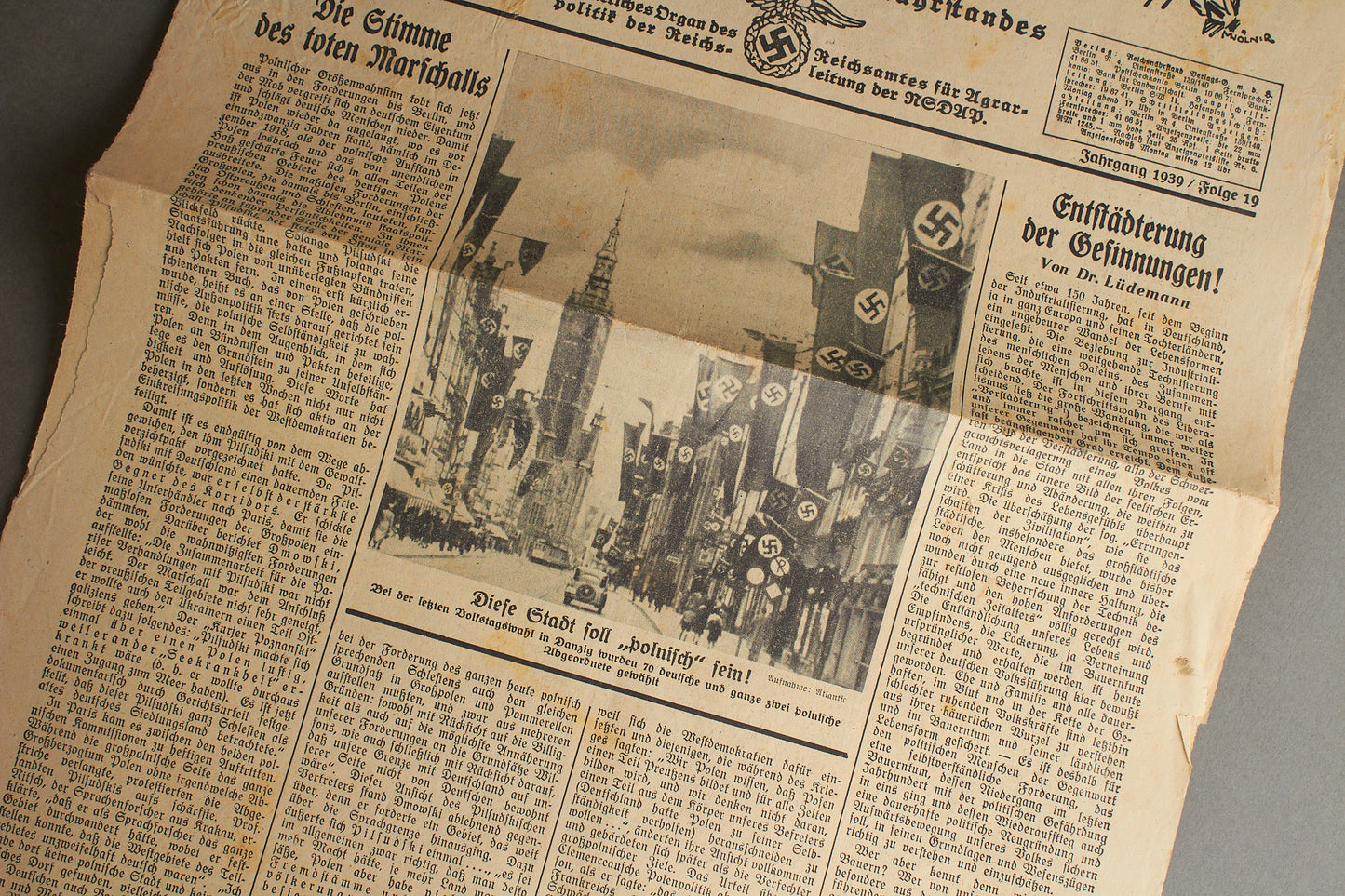 WW2 Tysk NSDAP Avis. Original.