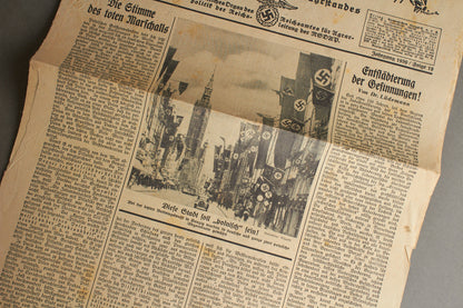 WW2 Tysk NSDAP Avis. Original.