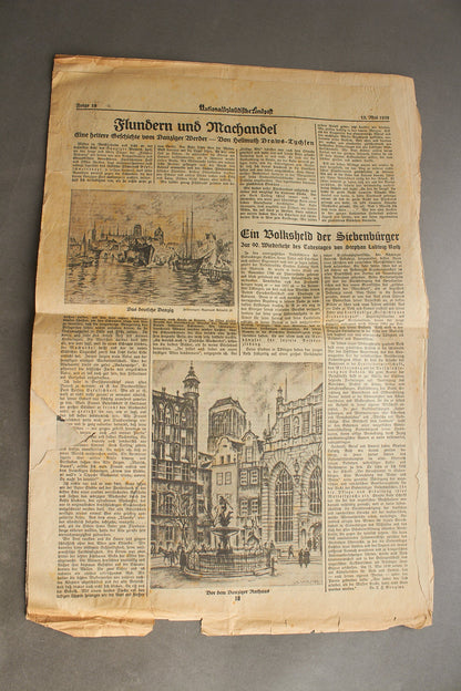 WW2 Tysk NSDAP Avis. Original.