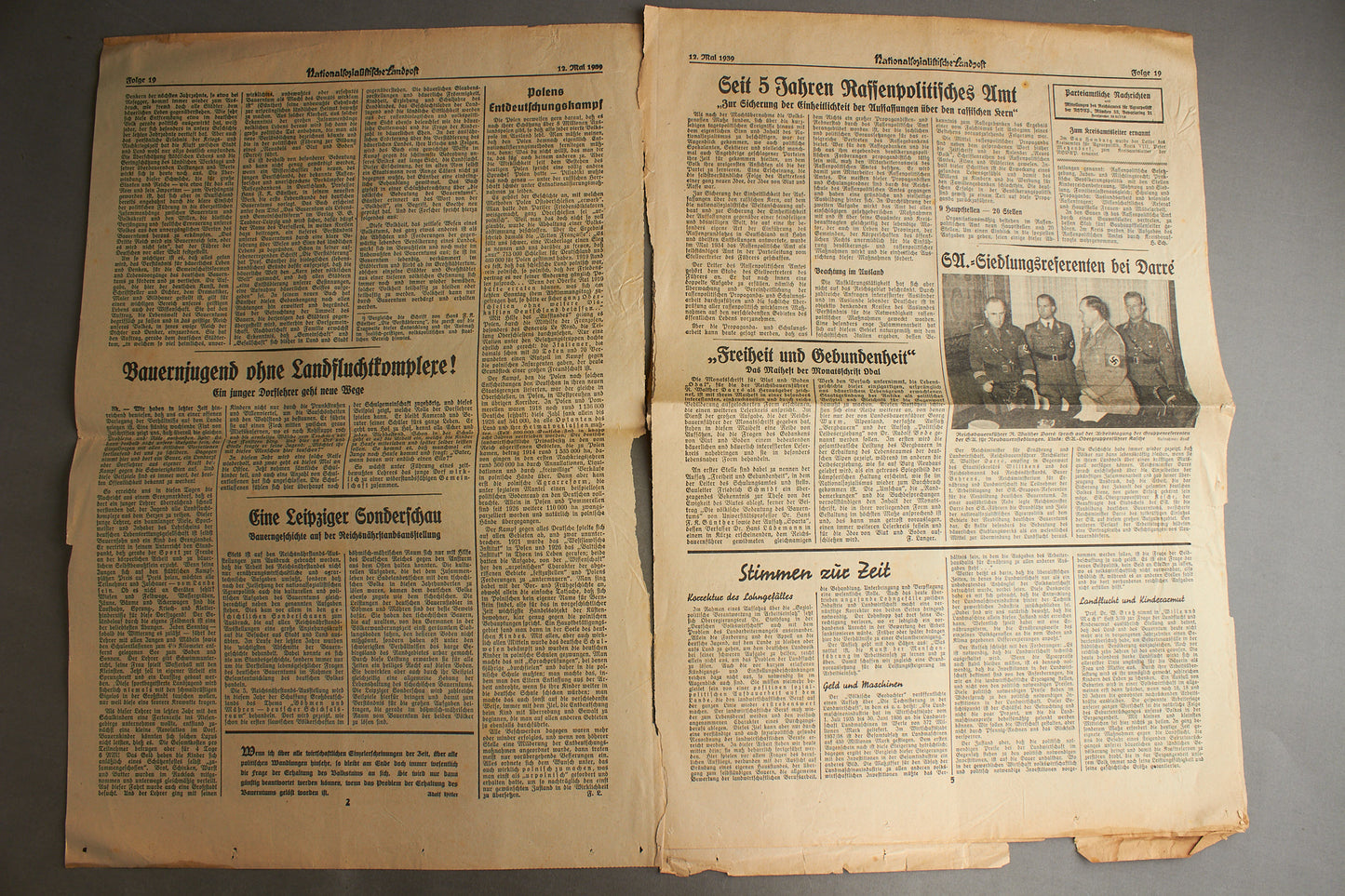 WW2 Tysk NSDAP Avis. Original.
