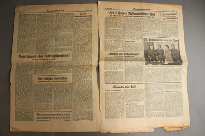 WW2 Tysk NSDAP Avis. Original.