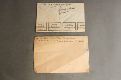 WW2 Tyske Kuverter. Sendt til Danmark. Original.