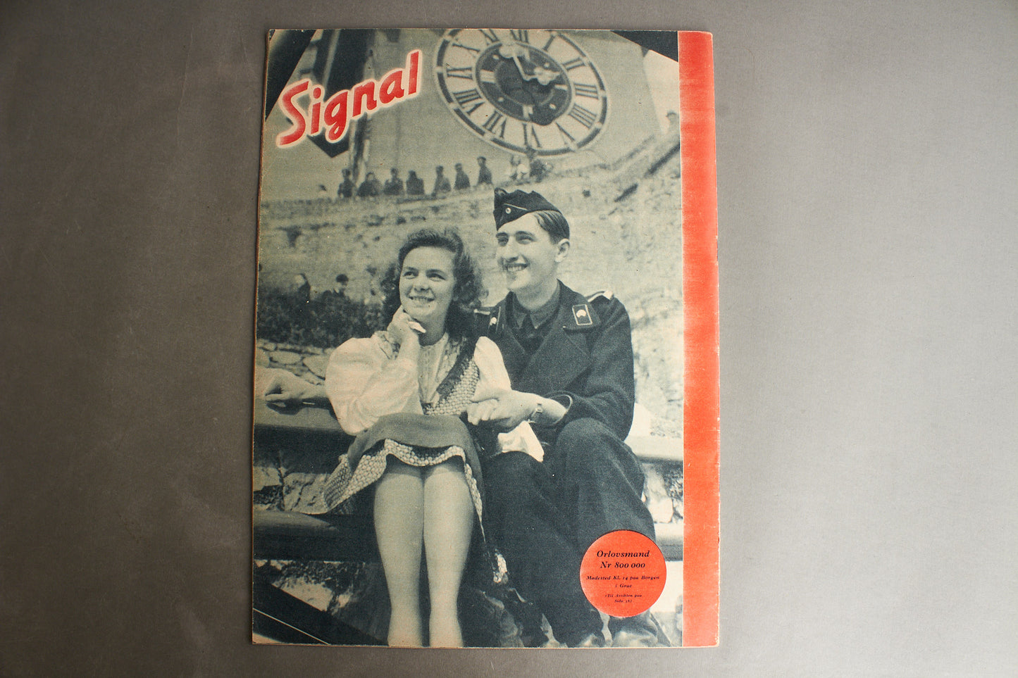 WW2 Tysk Signal Blad. Ubåd forside. Original.