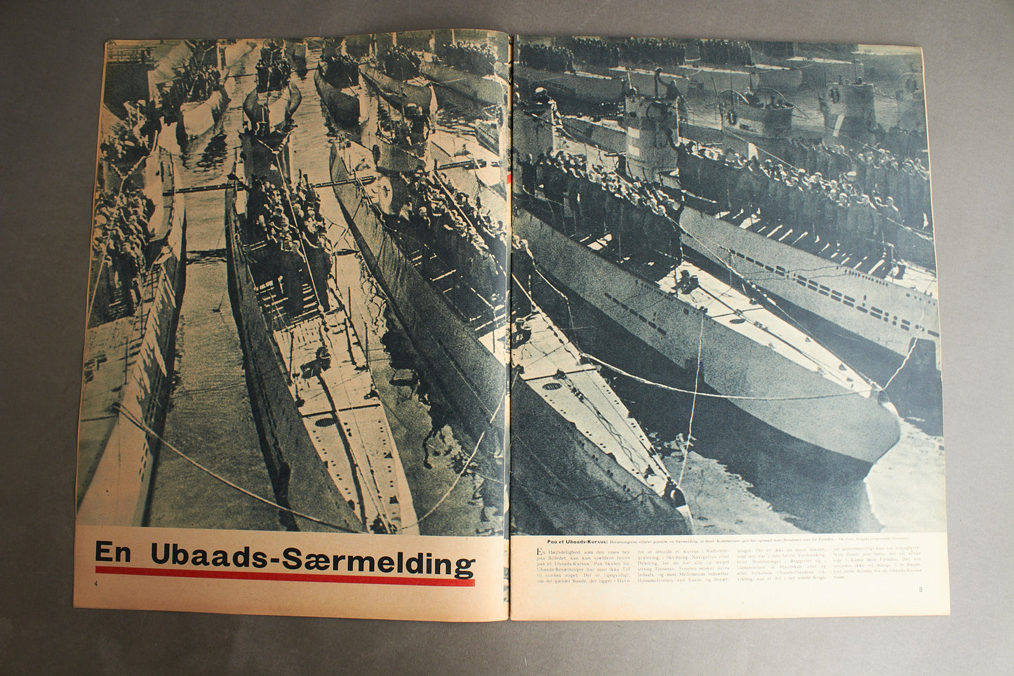 WW2 Tysk Signal Blad. Ubåd forside. Original.
