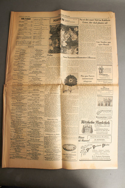 WW2 Dansk Avis med Waffen-SS "SS-Ersatzkommando Danmark" Annonce.  Original.