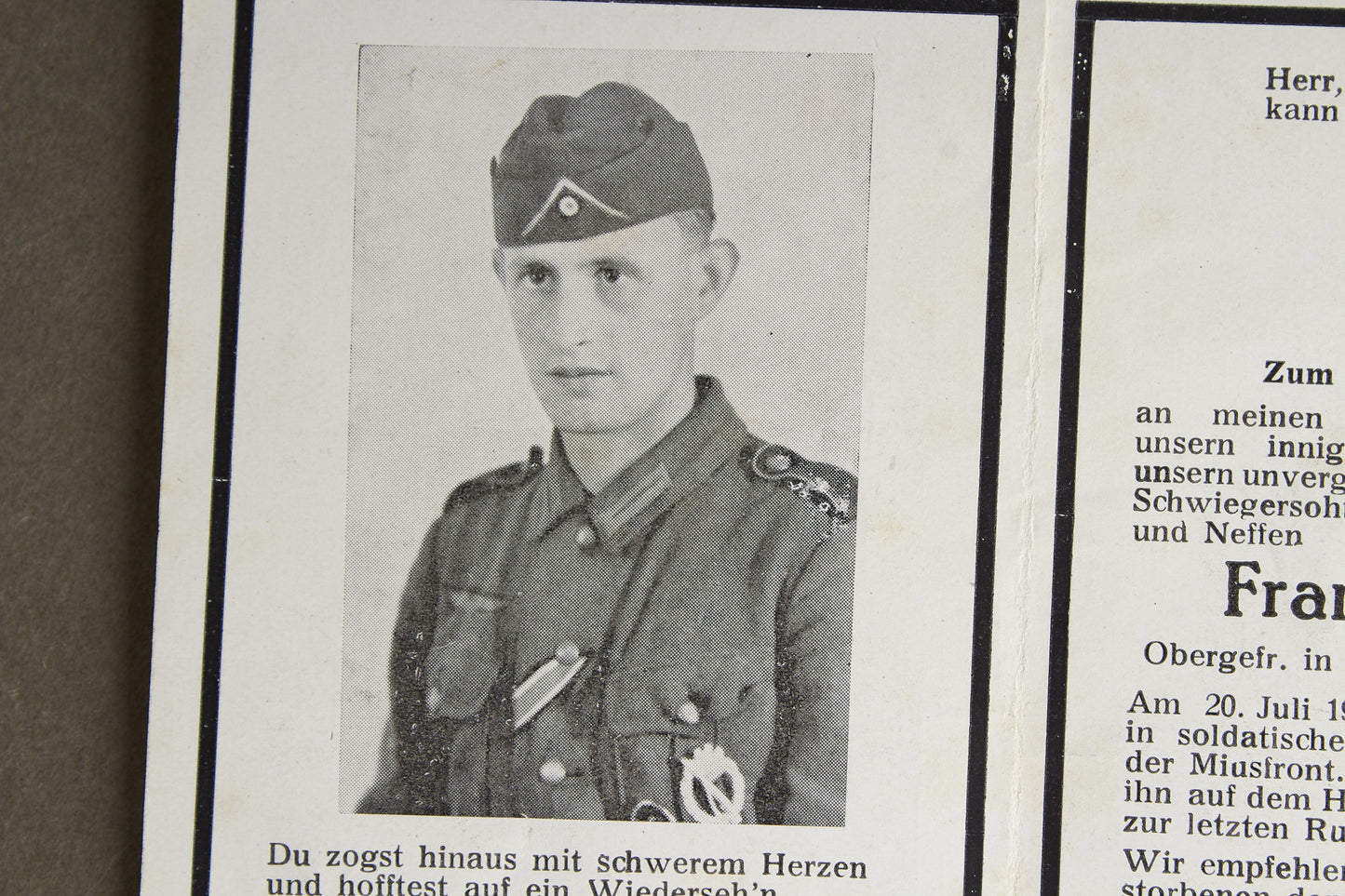 WW2 Tysk Dødemandskort. Original.