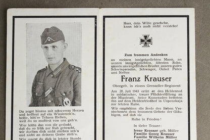 WW2 Tysk Dødemandskort. Original.