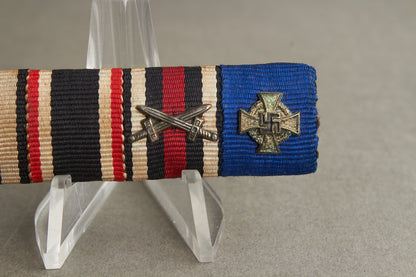 WW1/WW2 Båndspange med Treudienst Miniature. Original.