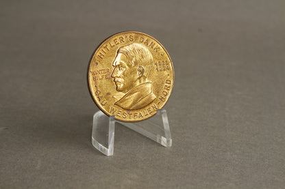 WW2 Tysk "Hitlers Dank" Tinnie i guld. Original.