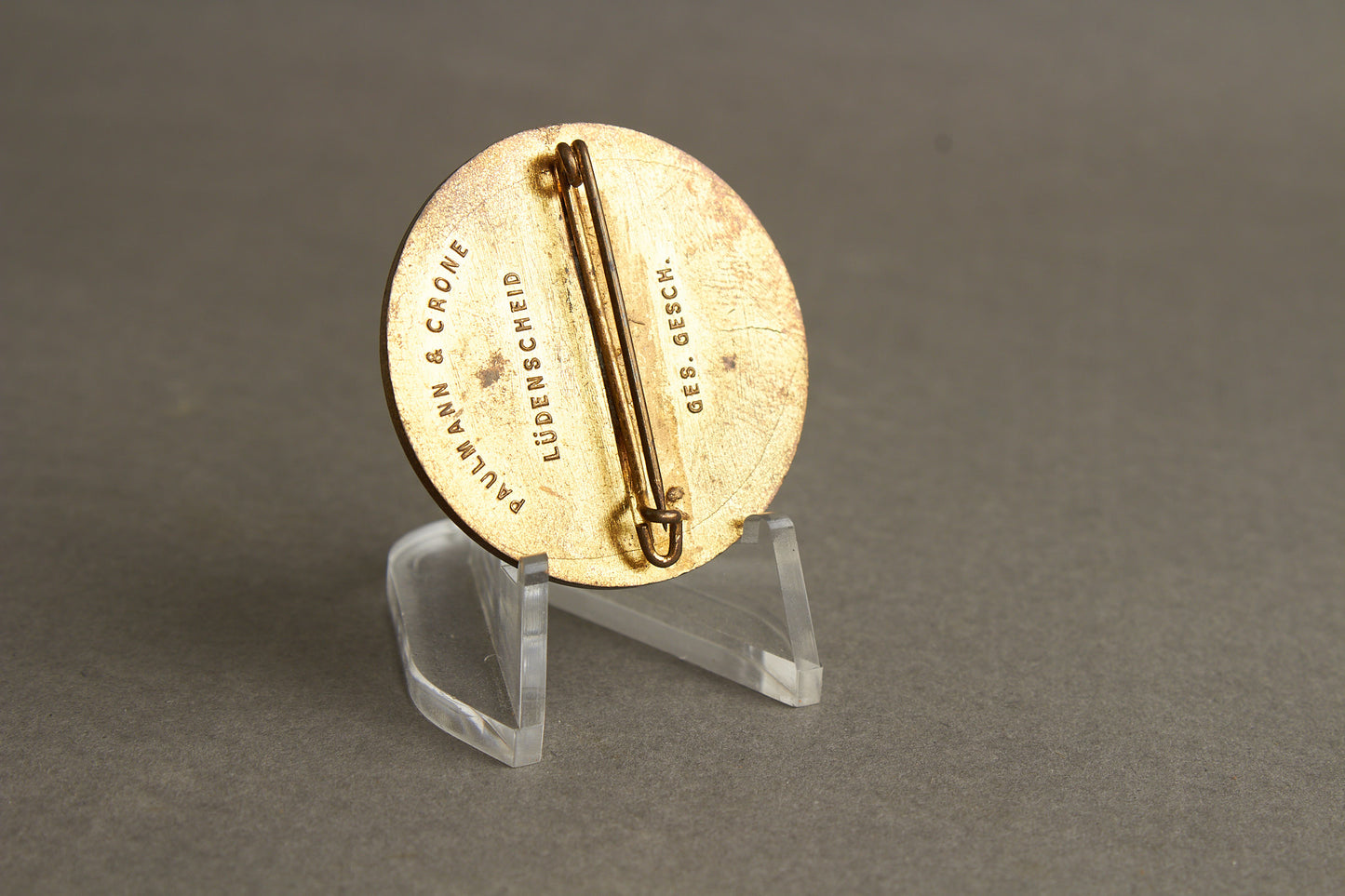 WW2 Tysk "Hitlers Dank" Tinnie i guld. Original.