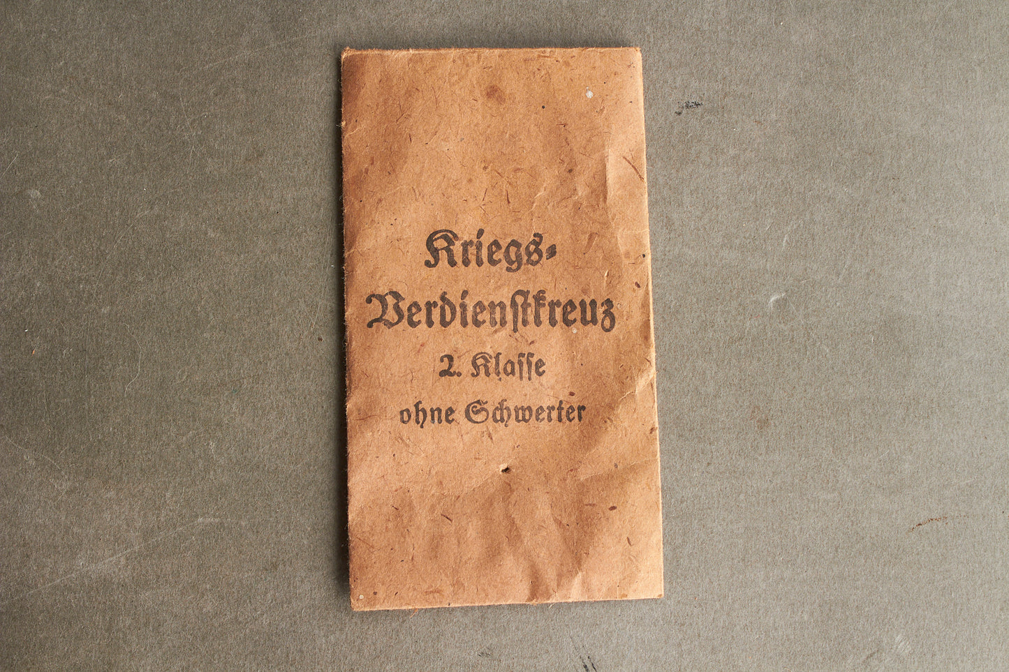 WW2 Tysk KVK 2. Klasse uden sværd Tildelingspose. Original.