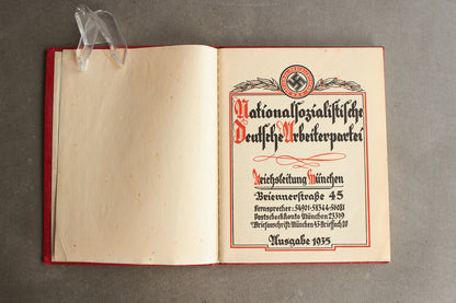 WW2 Tysk NSDAP Medlemsbog. Tidlig. Sjælden! Original.