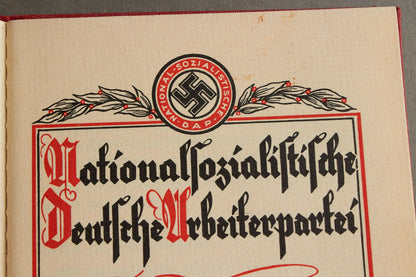 WW2 Tysk NSDAP Medlemsbog. Tidlig. Sjælden! Original.