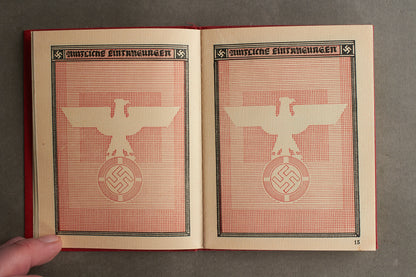 WW2 Tysk NSDAP Medlemsbog. Tidlig. Sjælden! Original.