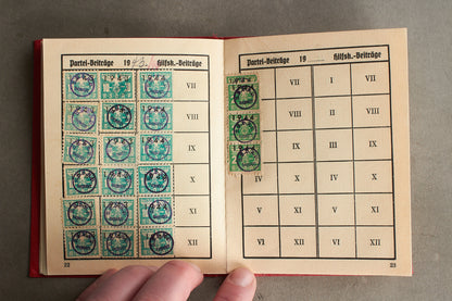WW2 Tysk NSDAP Medlemsbog. Tidlig. Sjælden! Original.