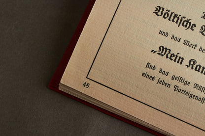 WW2 Tysk NSDAP Medlemsbog. Tidlig. Sjælden! Original.