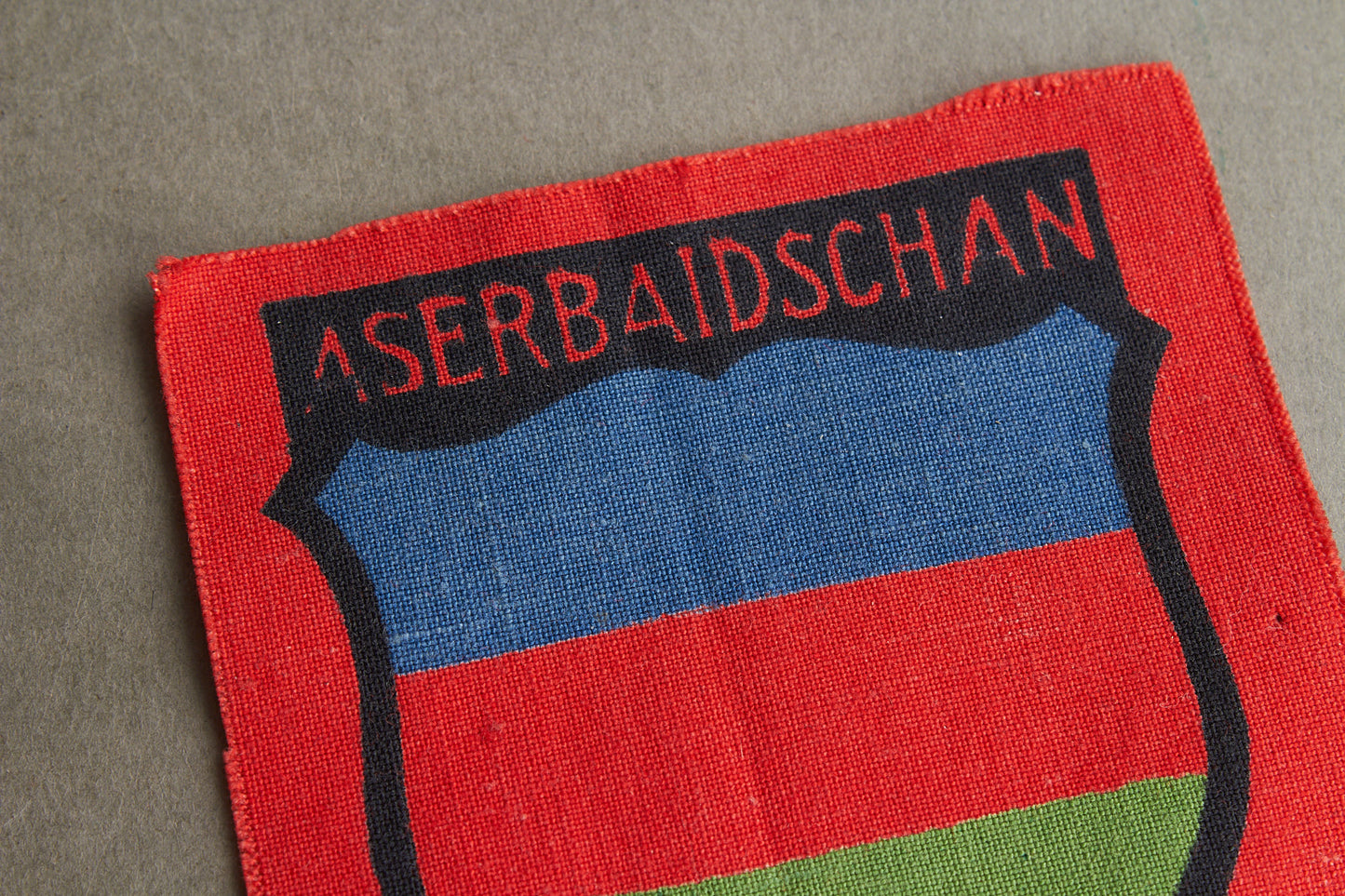 WW2 Tysk Wehrmacht "Aserbaidschan" Ærmemærke for frivillige. Original.