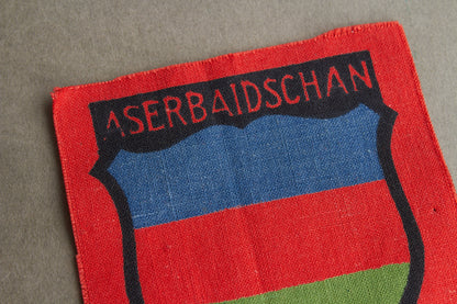 WW2 Tysk Wehrmacht "Aserbaidschan" Ærmemærke for frivillige. Original.