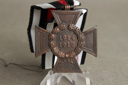 WW1/WW2 Tysk "Kriegsteilnehmerkreuz 1914-1918". Original.