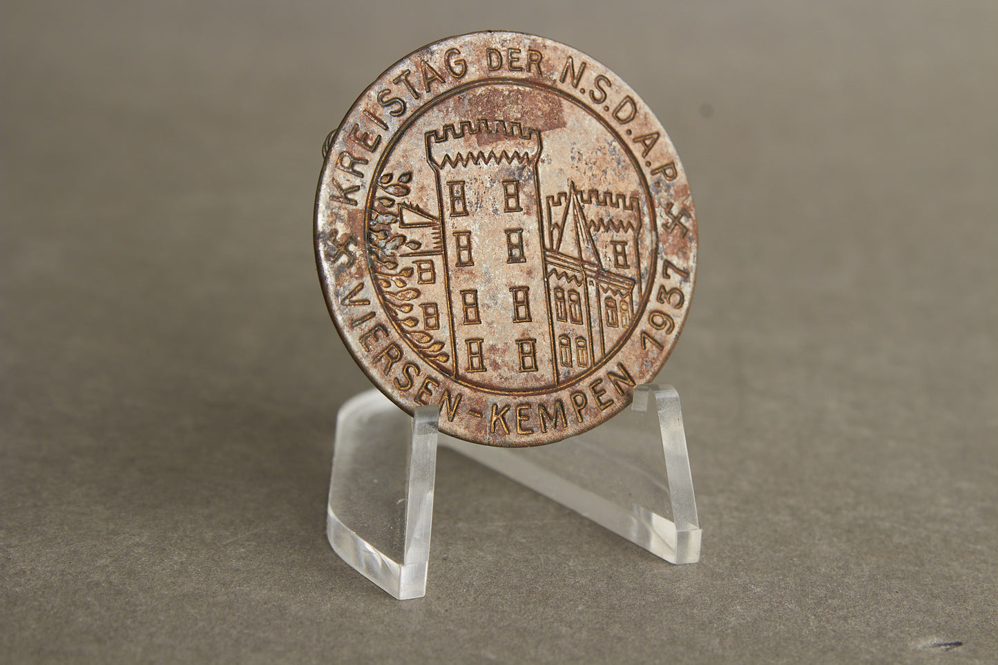 WW2 Tysk NSDAP Tinnie 1937. Ses ikke tit. Original.