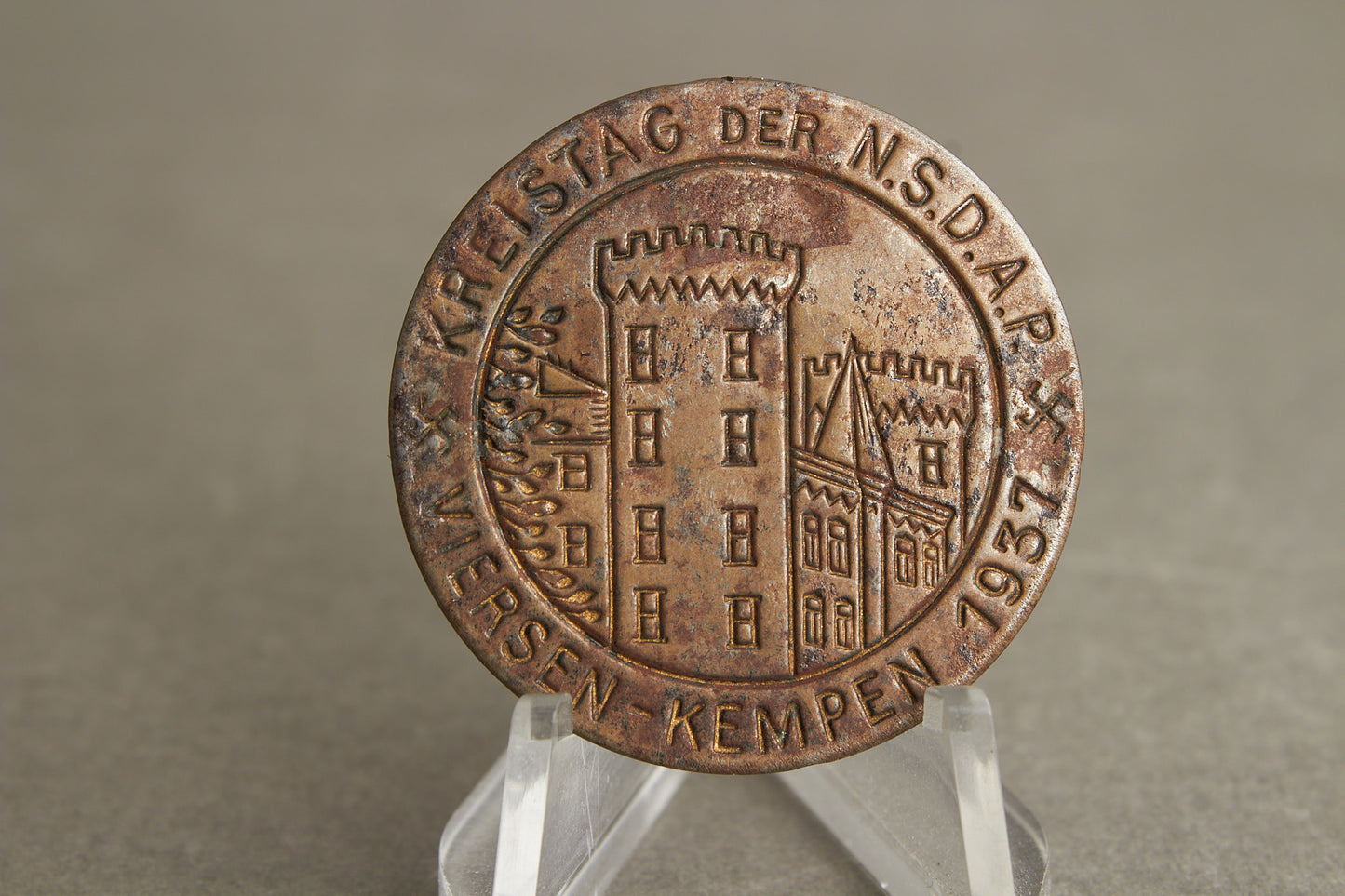 WW2 Tysk NSDAP Tinnie 1937. Ses ikke tit. Original.