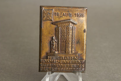 WW2 Tysk Tidlig 1935 Kyffhäuserbund Tinnie. Ses ikke tit. Original.