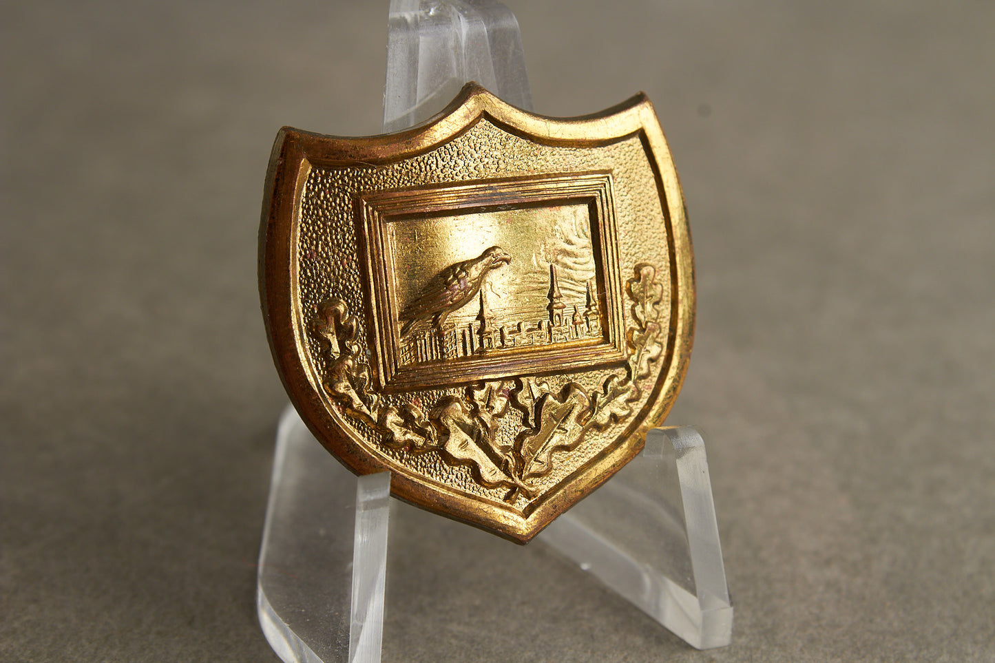 WW1/WW2 Tysk "Reichsbund Deutscher Wachdienst" Kasketmærke. Original.