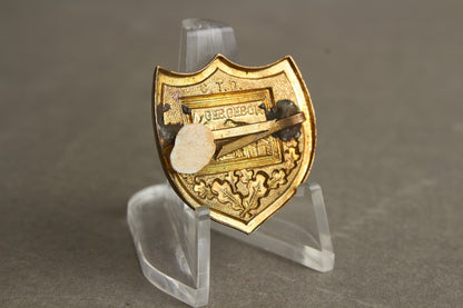 WW1/WW2 Tysk "Reichsbund Deutscher Wachdienst" Kasketmærke. Original.