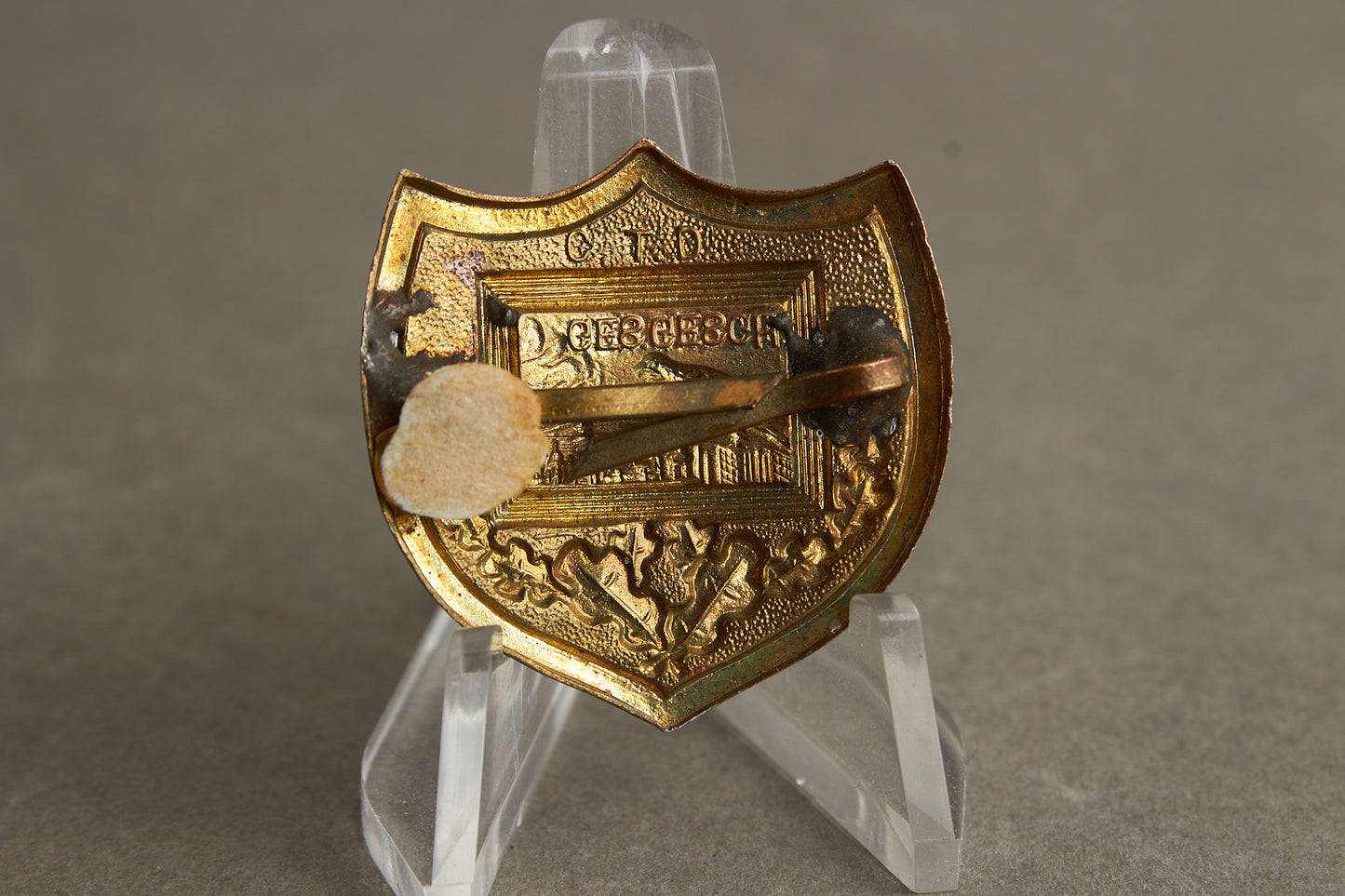 WW1/WW2 Tysk "Reichsbund Deutscher Wachdienst" Kasketmærke. Original.