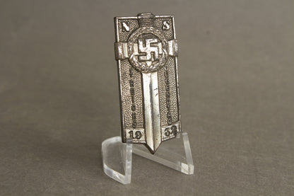 WW2 Tysk Tidlig HJ "1. Reichs Jugend Tag 1932" Tinnie. Sjælden! Original.