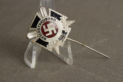 WW2 Tysk Reichstreubund Medlemsmærke. For 25 års medlemskab. Original.