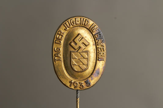 WW2 Tysk Tidlig HJ "Tag der Jugend in Bayern 1933" Tinnie. Original.