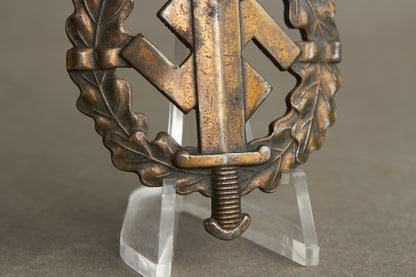 WW2 Tysk 2. Model "SA Sportabzeichen" i Bronze. Original.