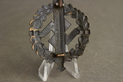 WW2 Tysk 2. Model "SA Sportabzeichen" i Bronze. Original.