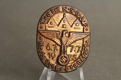 WW2 Tysk Tidlig 1935 NSDAP Tinnie. Original.