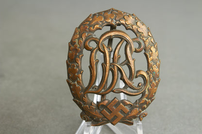 WW2 Tysk "Reichssportabzeichen DRL" in Bronze. Original.