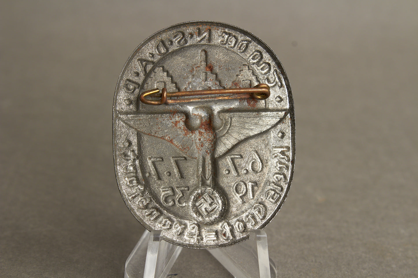 WW2 Tysk Tidlig 1935 NSDAP Tinnie. Original.