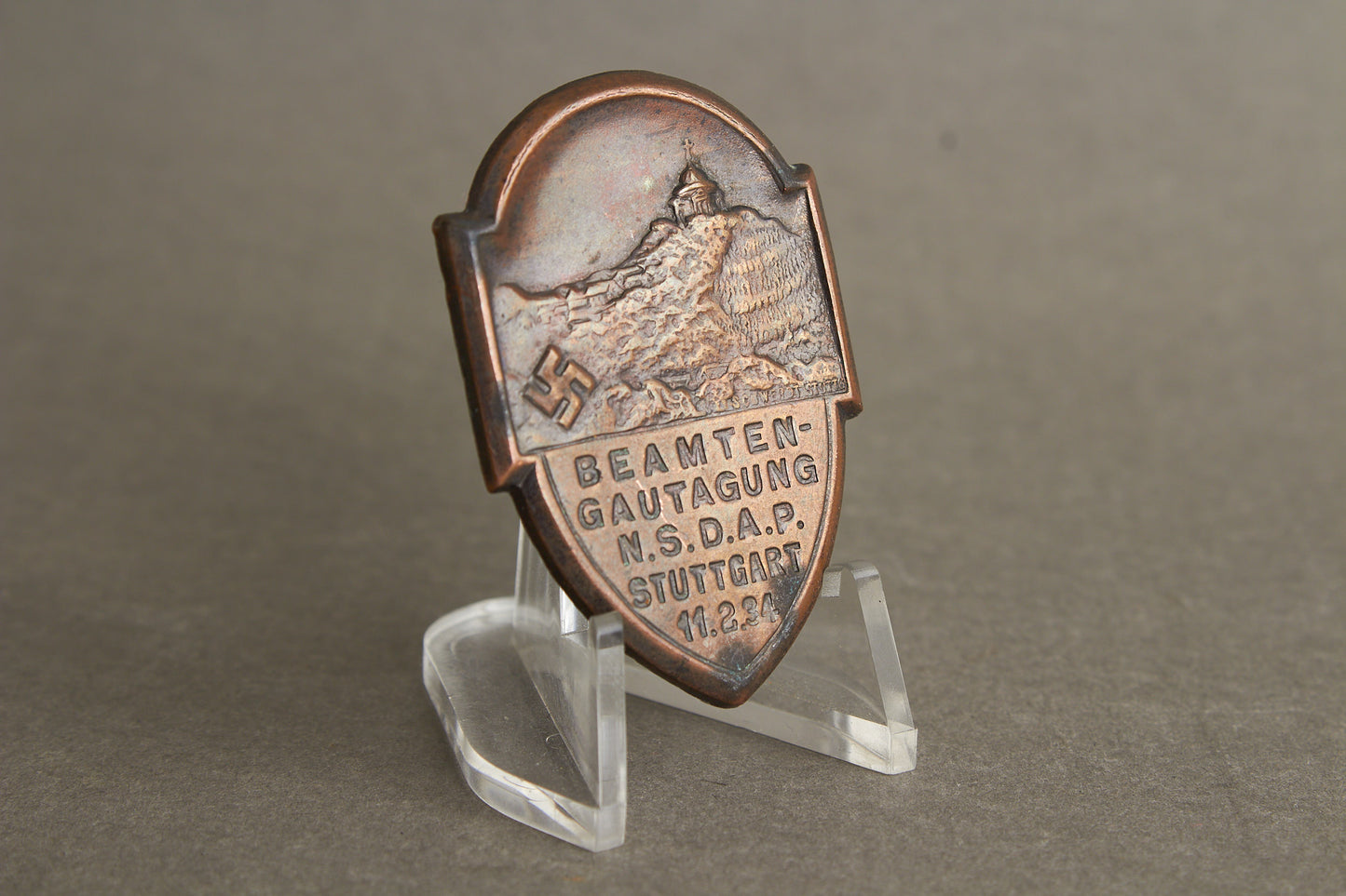 WW2 Tysk Tidlig 1934 NSDAP Tinnie. Original.