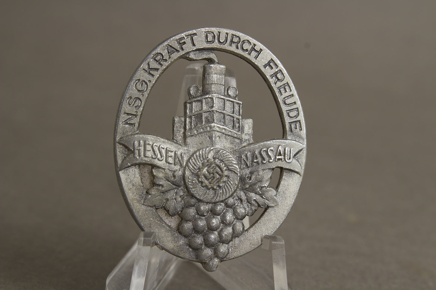 WW2 Tysk KdF "Kraft durch Freude" Tinnie. Sjælden. Original.