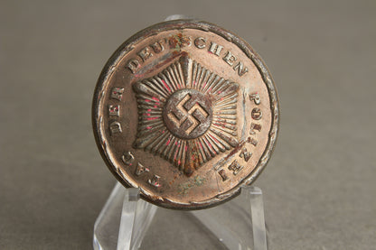 WW2 Tysk "Tag der Deutschen Polizei" Tinnie. Sjælden. Original.
