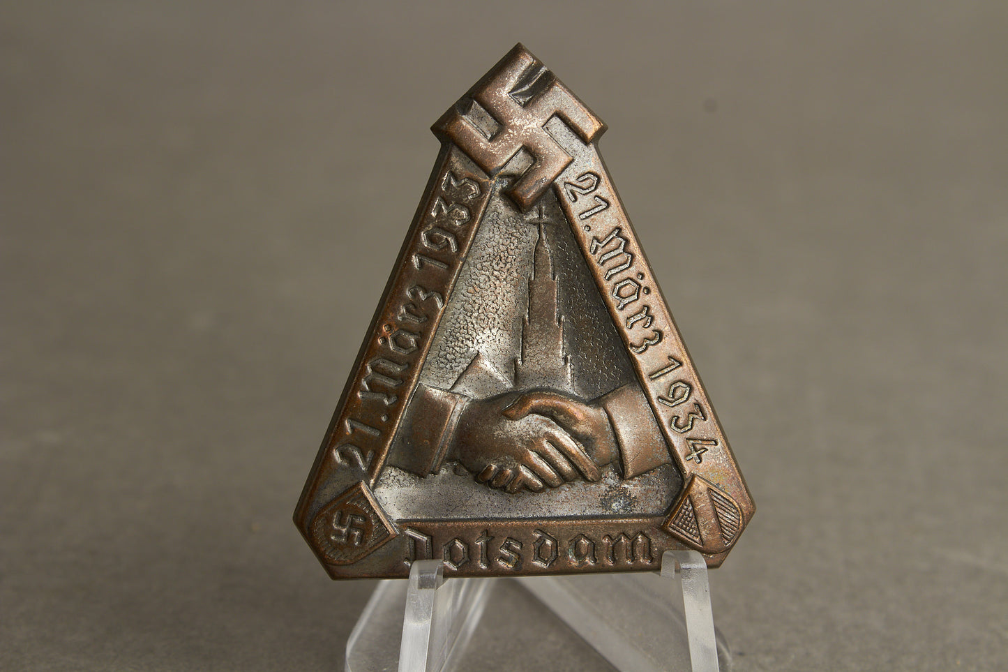 WW2 Tysk Tidlig 1933/34 NSDAP Tinnie. Sjælden. Original.