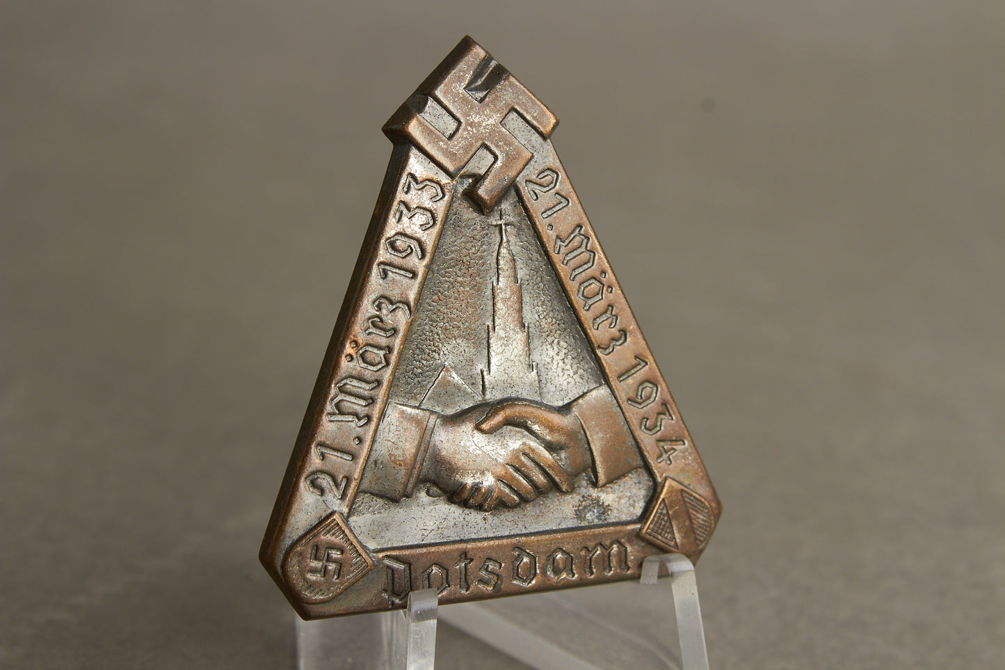 WW2 Tysk Tidlig 1933/34 NSDAP Tinnie. Sjælden. Original.