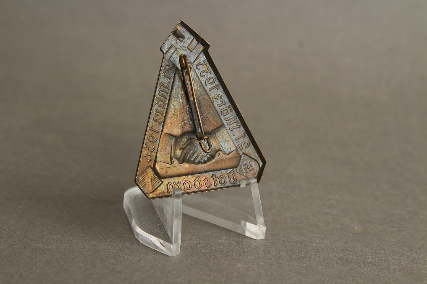WW2 Tysk Tidlig 1933/34 NSDAP Tinnie. Sjælden. Original.