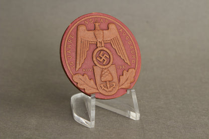 WW2 Tysk NSDAP Pap-Tinnie. Sjælden. Mangler nålen. Original.